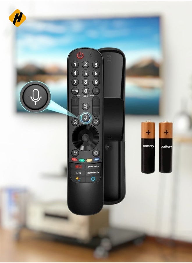 Magic Remote Control for LG Smart TV, Universal Replacement Remote Control for LG OLED EVO/OLED/QNED/QLED/NanoCell/UHD 4K 8K, with Voice and Indicator – With Battery
