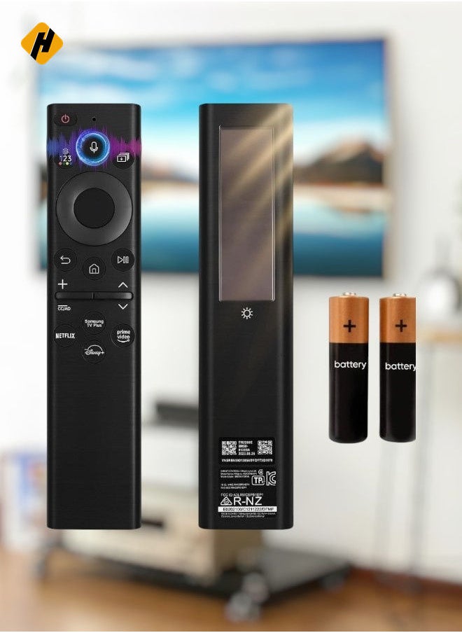 BN59-01385A Replacement Solar Powered Remote Control for Samsung TV Frame – Rechargeable Solar Cell, Compatible with 2021-2022 Neo LED Smart 4K UHD TVs (Black)