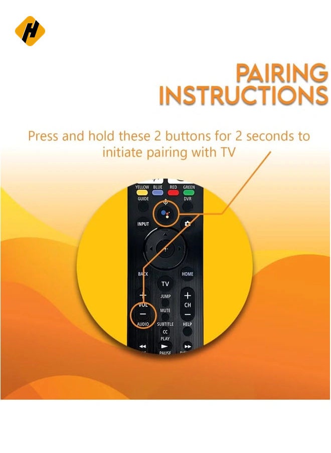 Remote Control RMF-TX520U Compatible with Sony Bravia TV Models KD-43X80J, KD-43X85J, KD-50X80J, XR-50X90J, XR-50X94J, XR-55A80J, XR-55A84J - Includes Netflix, Disney+, Prime Video, YouTube Buttons - With Battery