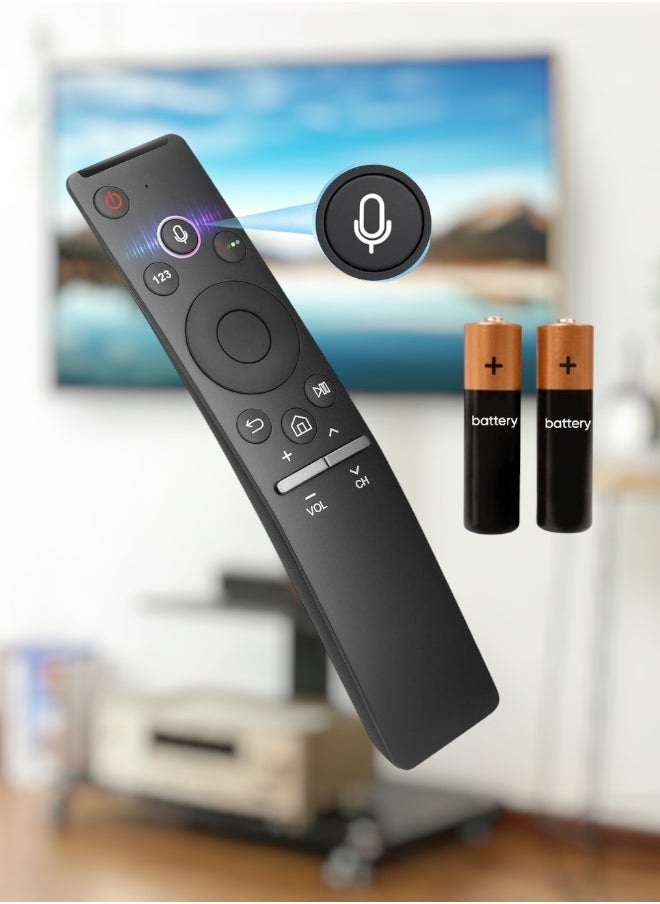 Replacement Voice Remote Control for Samsung Smart TV, New Upgraded BN59-1266A Samsung Remote Control, with Voice Function for All Samsung TVs - With Battery