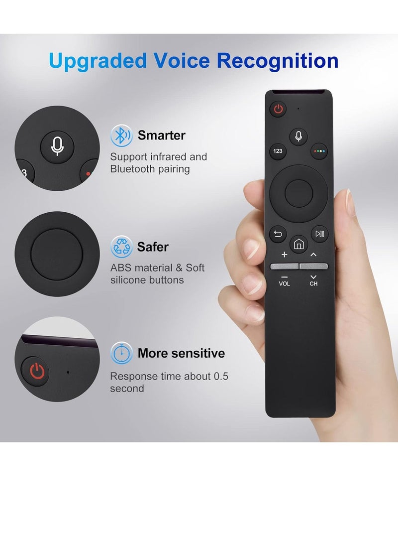 Replacement Voice Remote Control for Samsung Smart TV, New Upgraded BN59-1266A Samsung Remote Control, with Voice Function for All Samsung TVs - With Battery