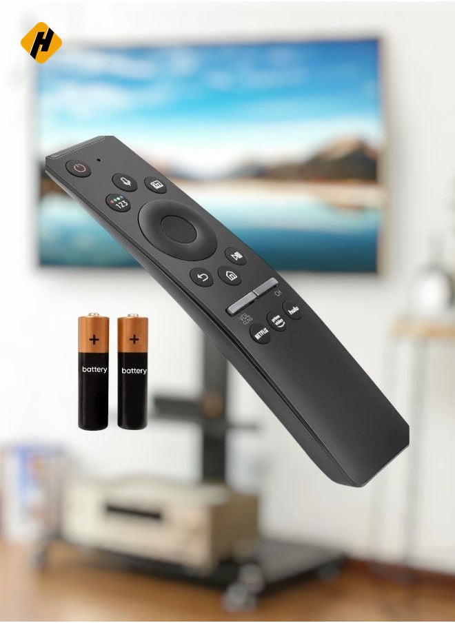 Universal Voice Remote Control for Samsung Smart TV LED, QLED, 4K, 8K UHD, Crystal, Frame, HDR, Curved – Includes Shortcut Buttons for Netflix, Prime Video