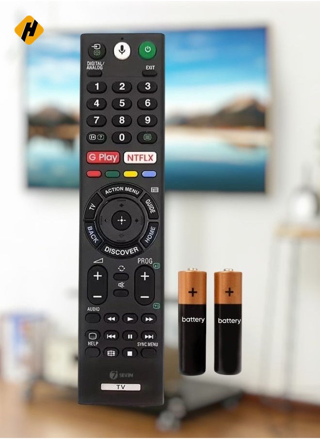Bluetooth Voice Command Compatible with Sony 4K Smart LED UHD OLED QLED Android Bravia Remote Control Replacement for Original RMF with battery