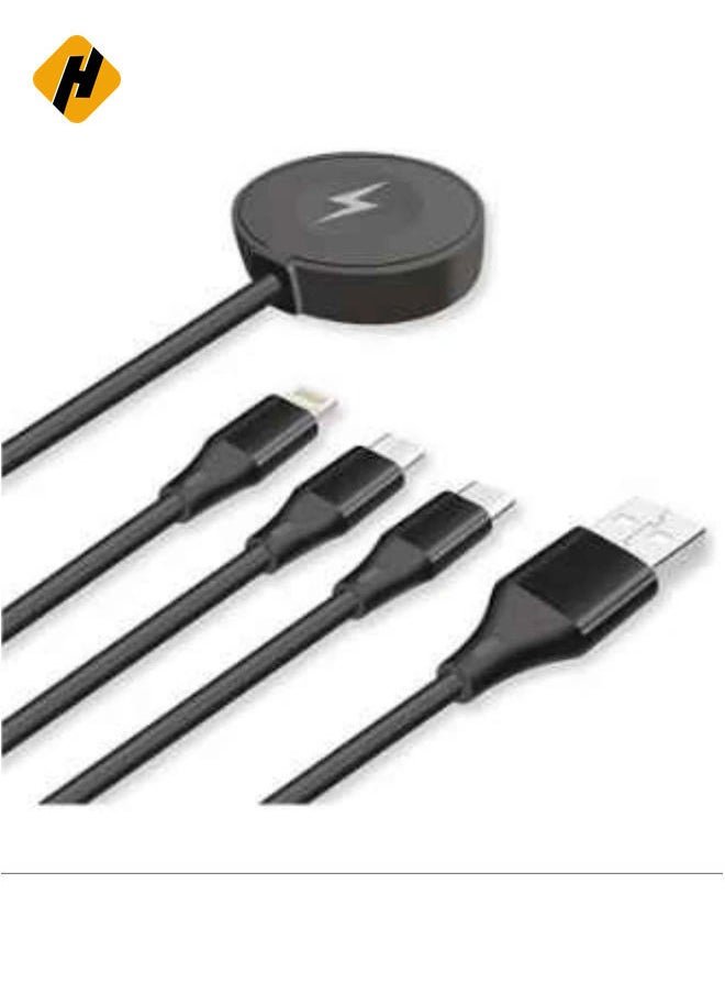 4 in 1 Cable With Wireless Charger Type C, iPhone