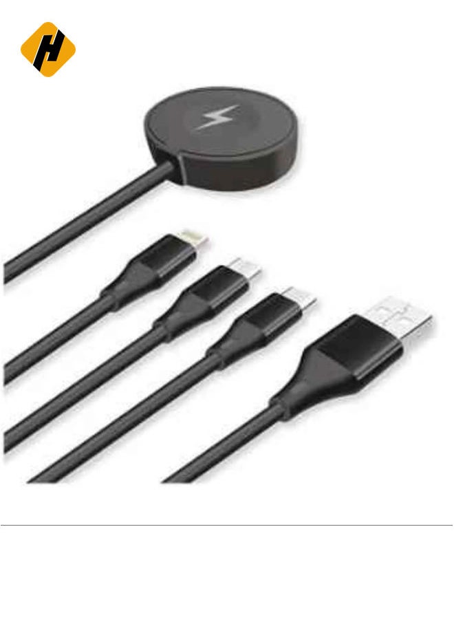 4 in 1 Cable With Wireless Charger Type C, iPhone