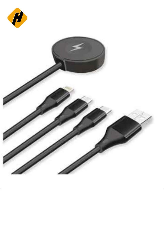 4 in 1 Cable With Wireless Charger Type C, iPhone