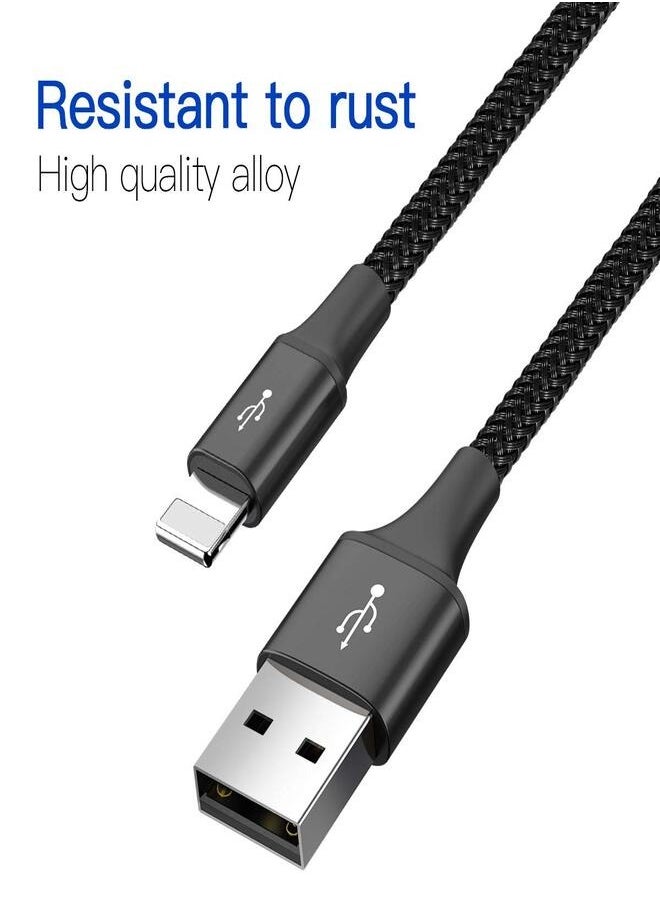 2Pack 4 in 1 Rapid Series Fast Charging Cable with 2*iPhone + Type-C + Micro  Nylon Braided USB Data Sync Charging Cable for iPhones, Galaxy, Samsung, Huawei, Sony, Xiaomi