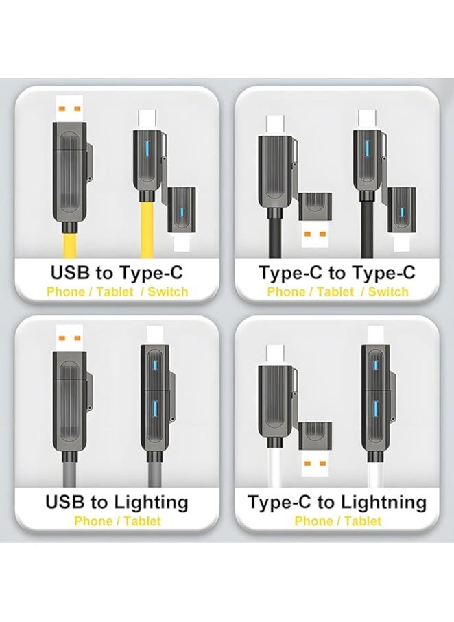 Two drag two fast charger type c 66W liquid silicone 1M, with four combinations to switch freely. This usb cable combines charging and transmission, and supports multiple protocols across all devices.