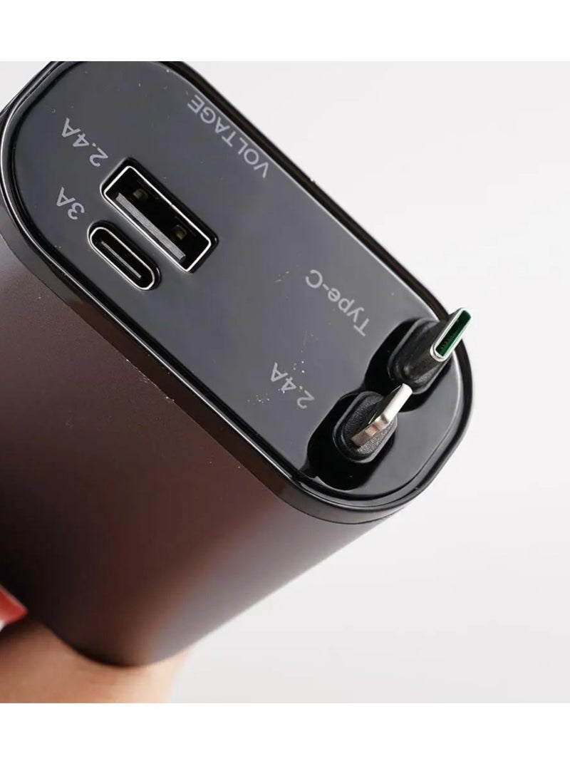 800mm 4 in 1 Car Charger 120W Super Fast Charging Car Cigarette Lighter USB And TYPEC Metal Adapter Retractable Suitable For Various Phones