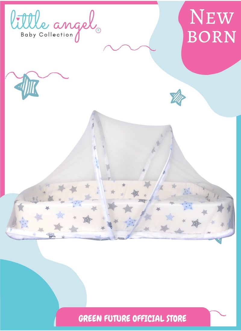 Baby Bed with Mosquito Net - Portable Infant Sleeping Bed with Canopy and Soft Padding for Newborns and Toddlers