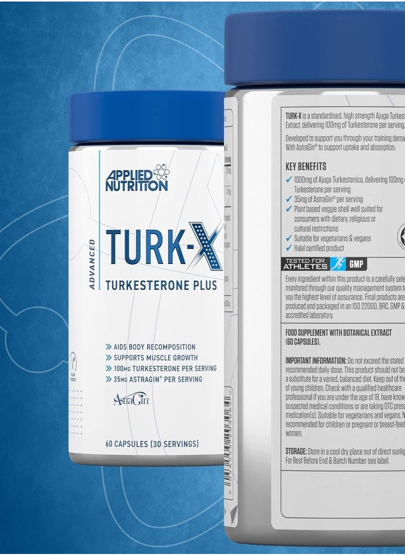 Applied Nutrition Turk-X, Turkesterone Plus, 60 Capsules, 30 Serving