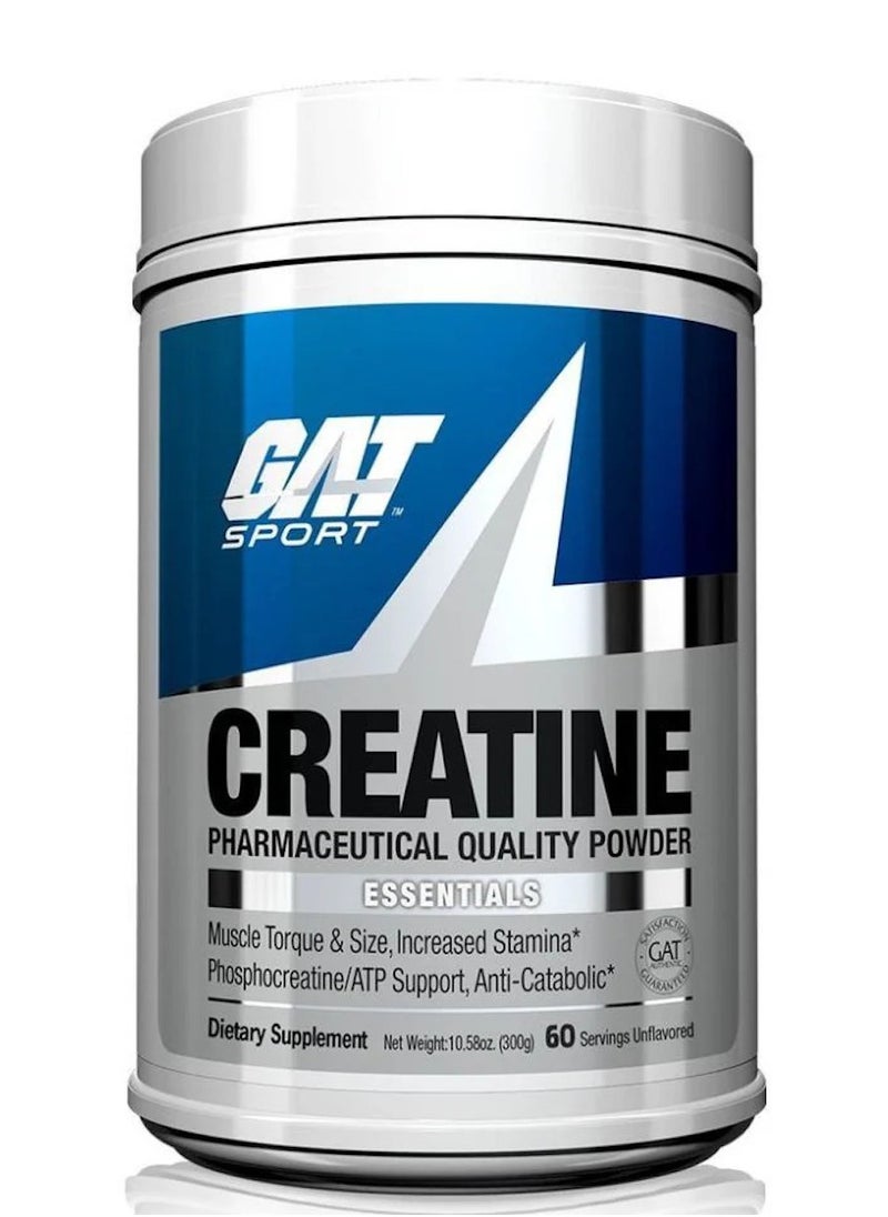 Creatine Monohydrate 300g, 60 Servings, Unflavored, Pure 100% Creatine for Muscle Strength, Power & Endurance, Supports Muscle Growth & Performance, No Fillers