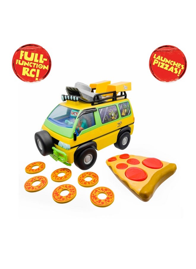 Tmnt, Pizza Blaster Rc Movie Edition - Fun 2.4Ghz Remote Control Vehicle W/6 Foam Pizza Launchers - Ages 5+