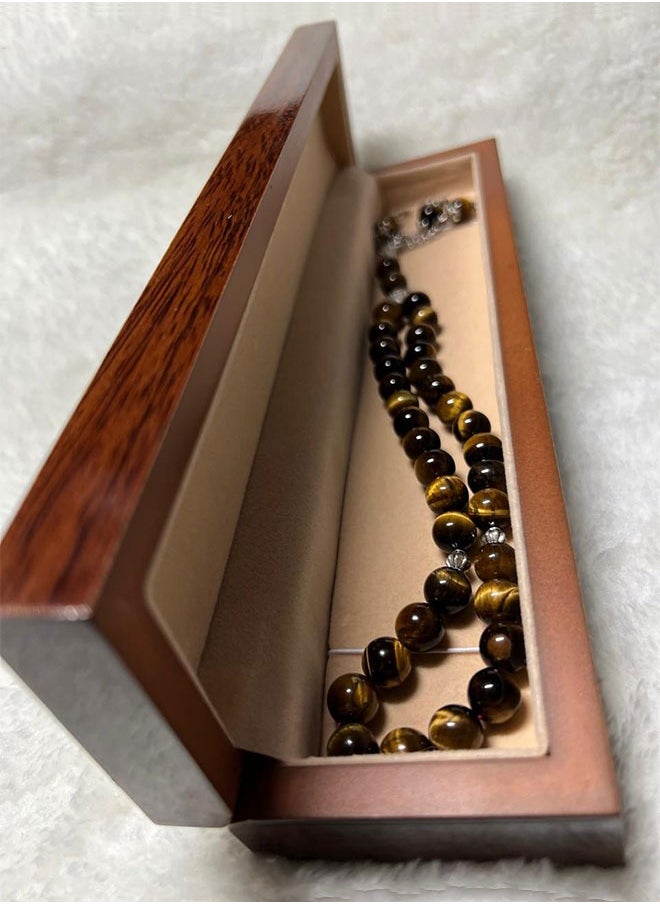 Red Tiger Eye Rosary – 33 Beads, 10mm Bead Size | Spiritual Prayer Tasbih