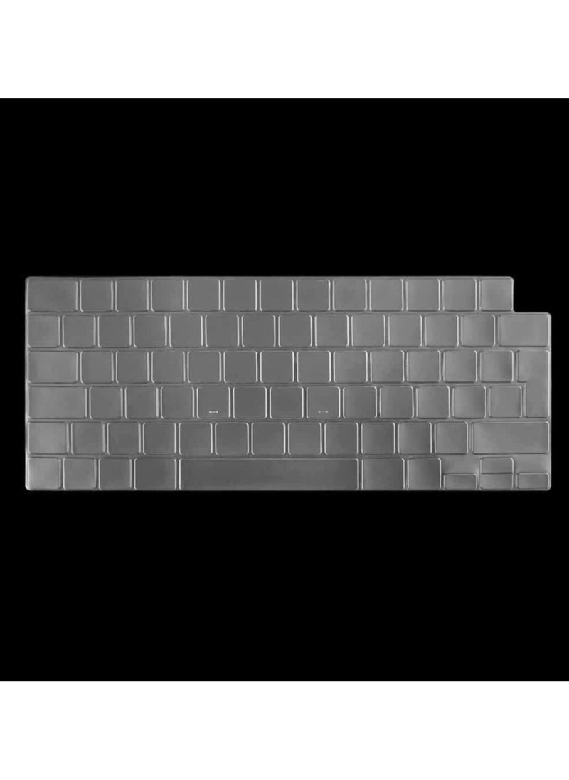 Ultra Thin TPU Keyboard Cover Compatible with MacBook Pro 16 inch 2023 M2 Pro/Max, Transparent Trackpad Protector EU/UK Layout (16