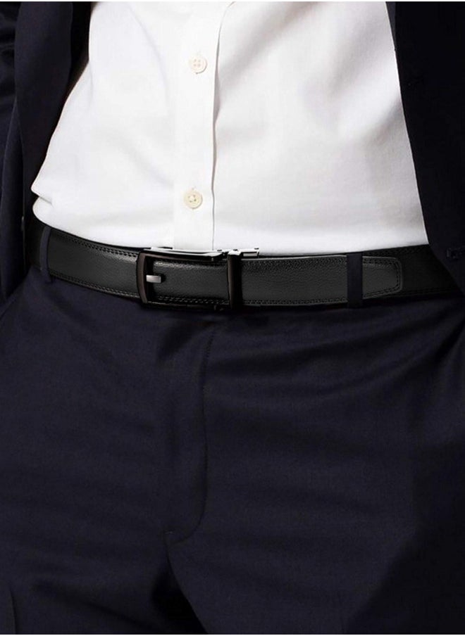 Men's Dress Belt - Ratchet Strap Leather 1.25 Inch Comfort Click - The Perfect Companion to Men's Dress Shoes