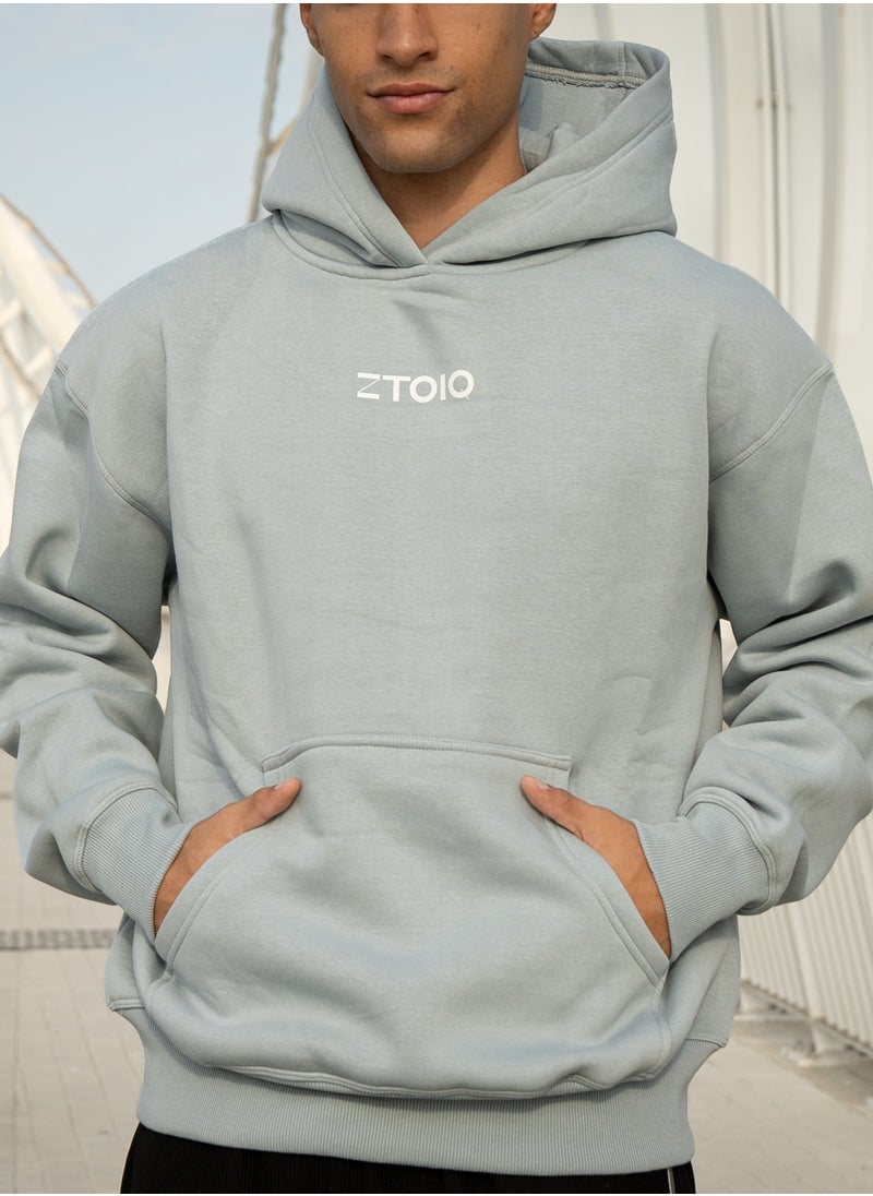 ZTOIQ Oversized Drop Fit Hoodie for Unisex – 100% Cotton Relaxed Fit Fleece Knit, Stylish & Comfortable