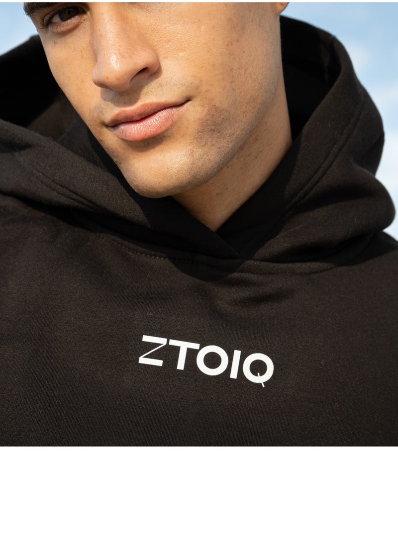 ZTOIQ Oversized Drop Fit Hoodie for Unisex – 100% Cotton Relaxed Fit Fleece Knit, Stylish & Comfortable