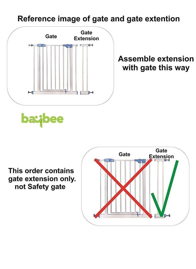 Baby Safety Gate Extension 30Cm Extra Tall Durable Baby Gate Extension Fence Barrier Dog Gate Child Baby Gate for Stairs Doorways Only Suitable for Baybee Safety Gates White