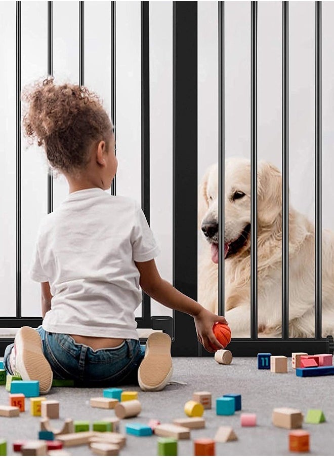 Baby Safety Gate Extension 45Cm Extra Tall Durable Baby Gate Extension Fence Barrier Dog Gate Child Baby Gate for Stairs Doorways Only Suitable for Baybee Safety Gates Black