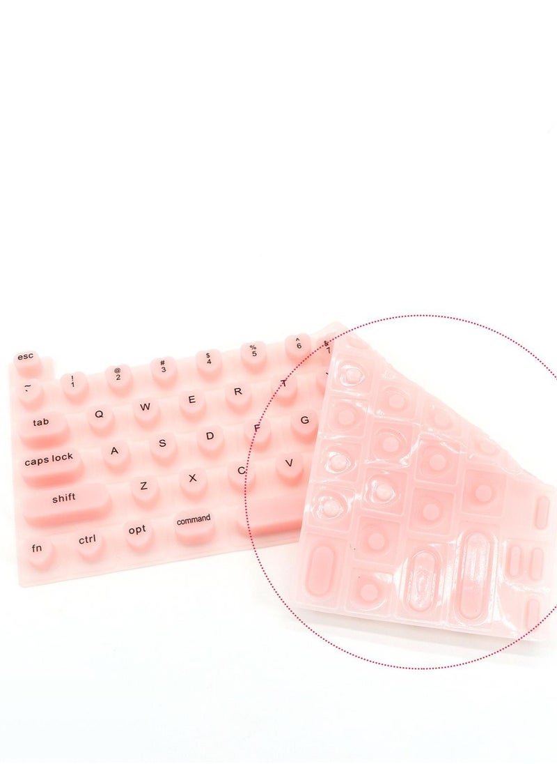 Laptop Silicone Keyboard Cover Skin for Nail Ladies, Silicone Keyboard Protective Film for Long Nail Manicure, Keyboard Cover Skin for MacBook Air 13.3 (M1)(2020 y) Pink Color