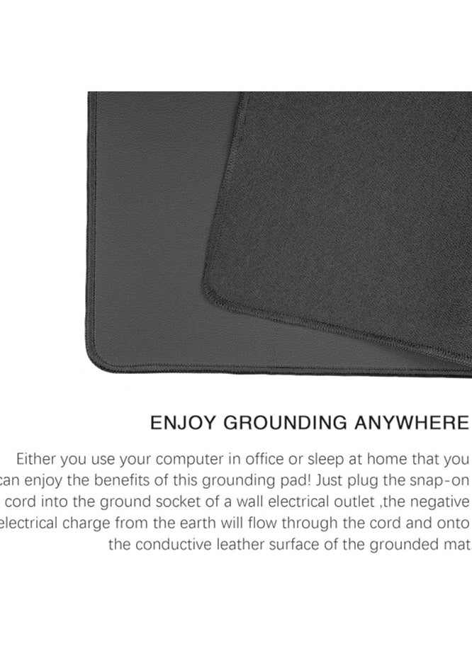 Grounding Mat with 15ft Grounding Cord,Grounding Pad Kit, Earth Therapy for Foot Mat,Computer Mat, Sleep Mat, Pet Mat (23.6x13 Inch)