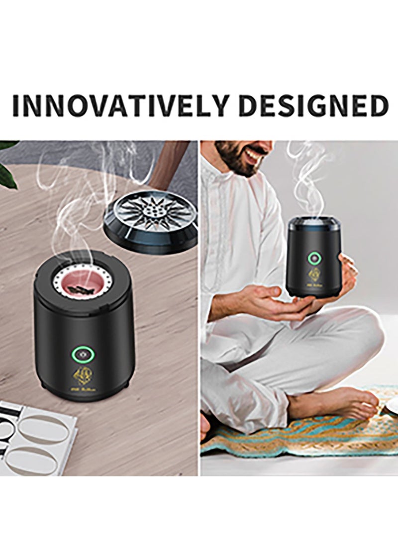 Portable Electric Bukhoor Burner BK-18 - Portable USB Rechargeable Incense Burner Bakhoor - Perfect for Car, Home or Office