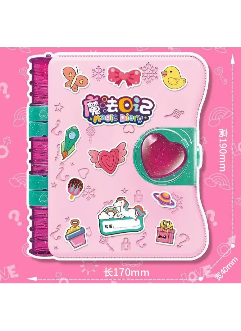 Magic diary book,notebook, magic key, pen and medallion, toy for children