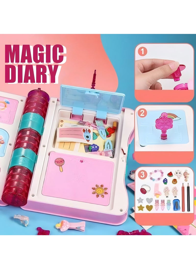 Magic diary book,notebook, magic key, pen and medallion, toy for children