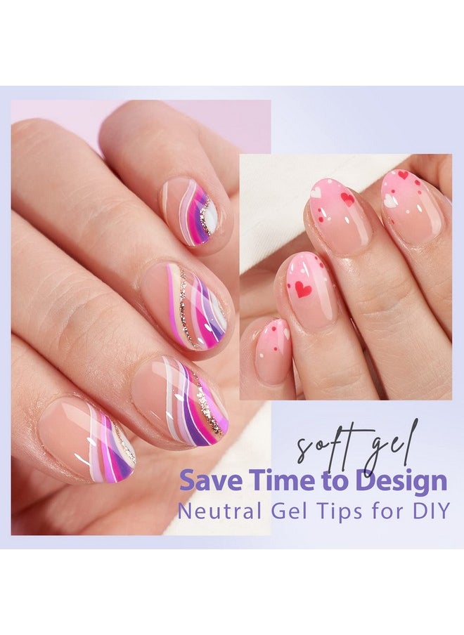 160Pcs Almond Plastic False Nails, Extra Short With Primer Cover, Jelly Xcoattips, 16 Sizes, Full Well Tips, Pressure Comfortable Wear, Last 28+ Days, Ideal Gift