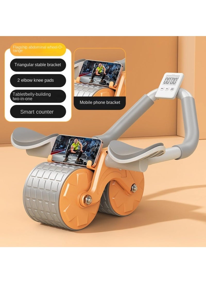 Abdominal Trainer Wheel with Counter& Phone Holder for Home Gym & Fitness, Abdominal Exercise Equipment