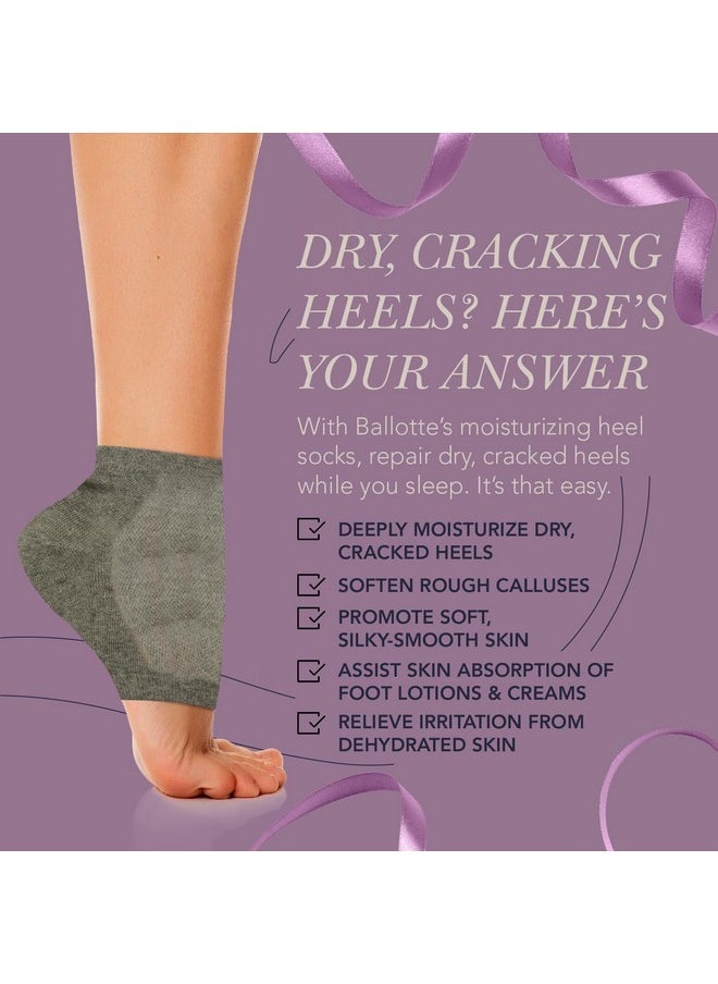 Moisturizing Heel Socks For Dry Cracked Feet Women, Gel-Lined Heel Socks, Moisturizing Heel Socks For Cracked Heels, Moisturizing Socks For Women Overnight Repair (2 Pairs, Gray)