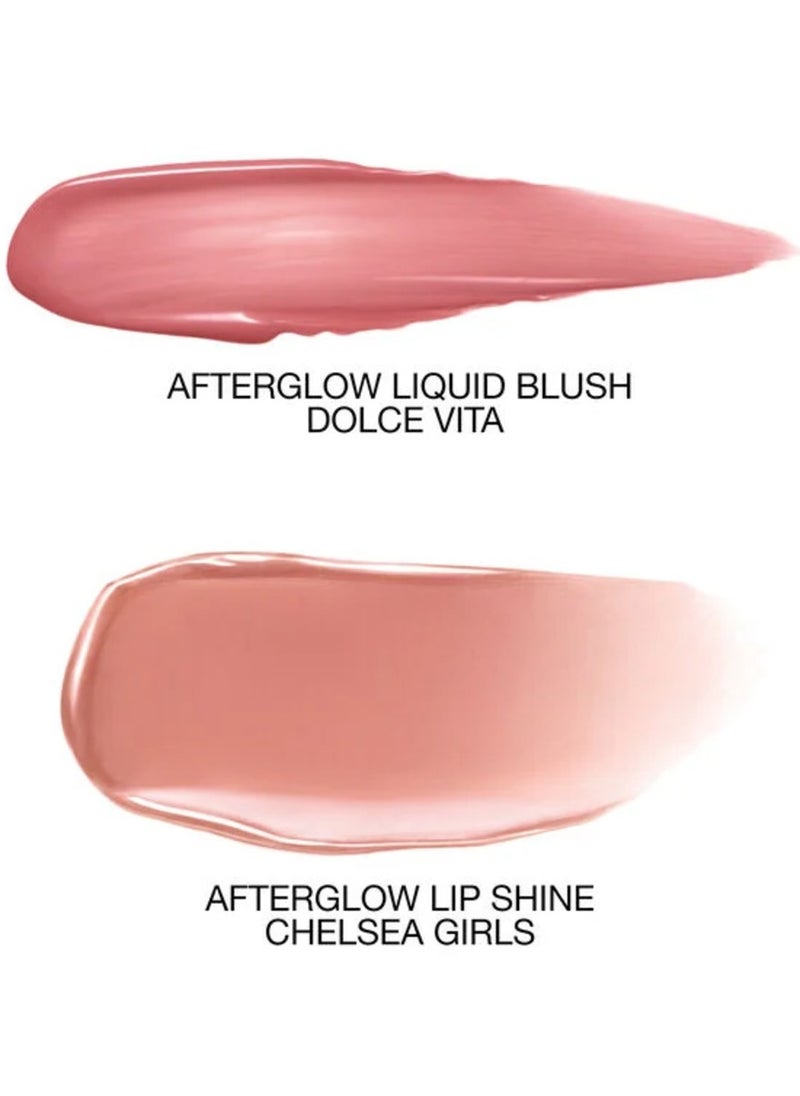 Mini Afterglow Liquid Blush & Lip Shine Duo- Dolce Vita/Chelsea Girls