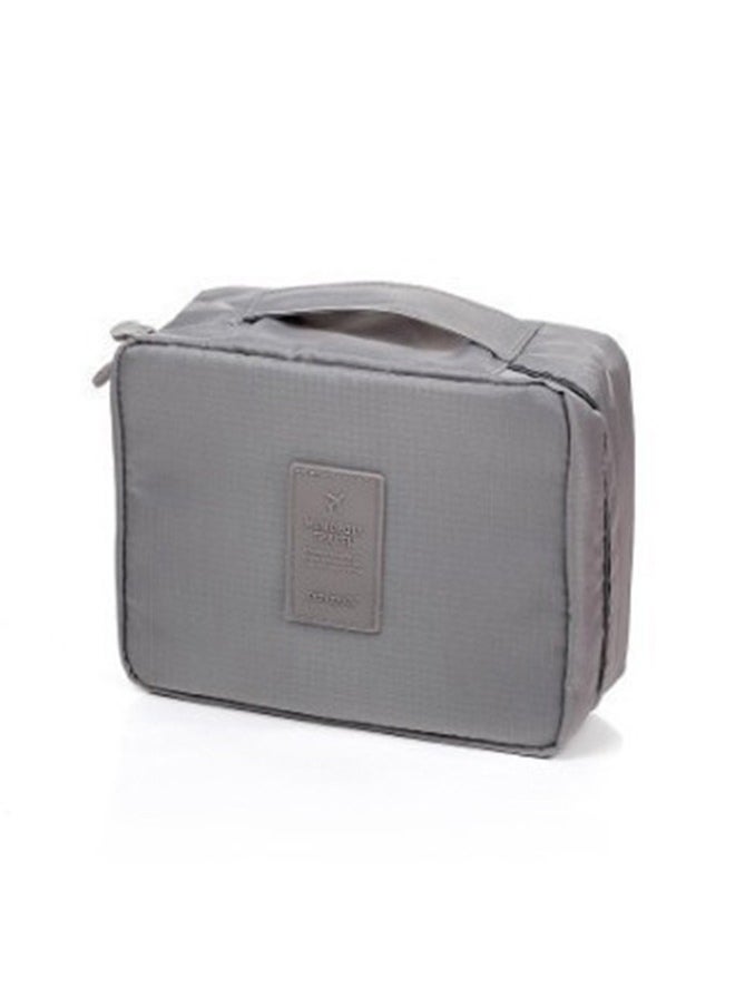 Travel set High quality waterproof portable man toiletry bag women cosmetic organizer pouch Hanging wash bags #Gray