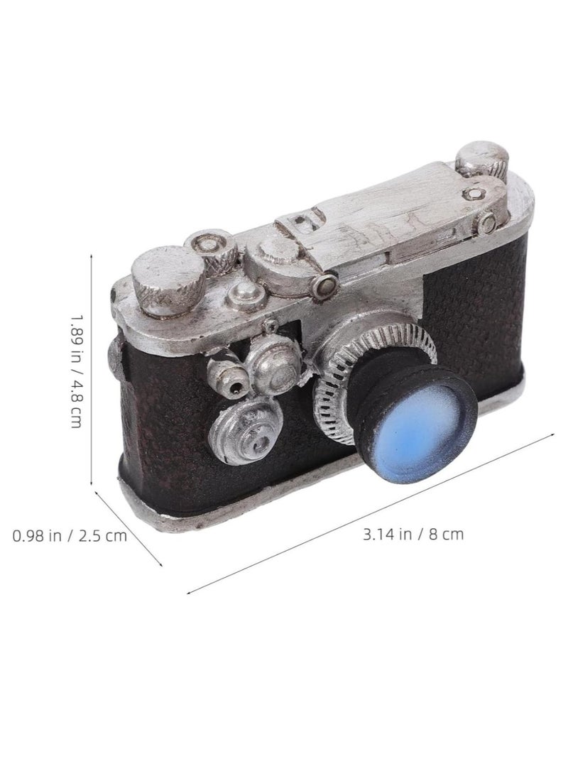 Vintage Retro Camera Model – Antique Resin Camera Decor for Home, Office, Cafe, Window Display, and Gifts – Retro Camera Craft Decoration Statue