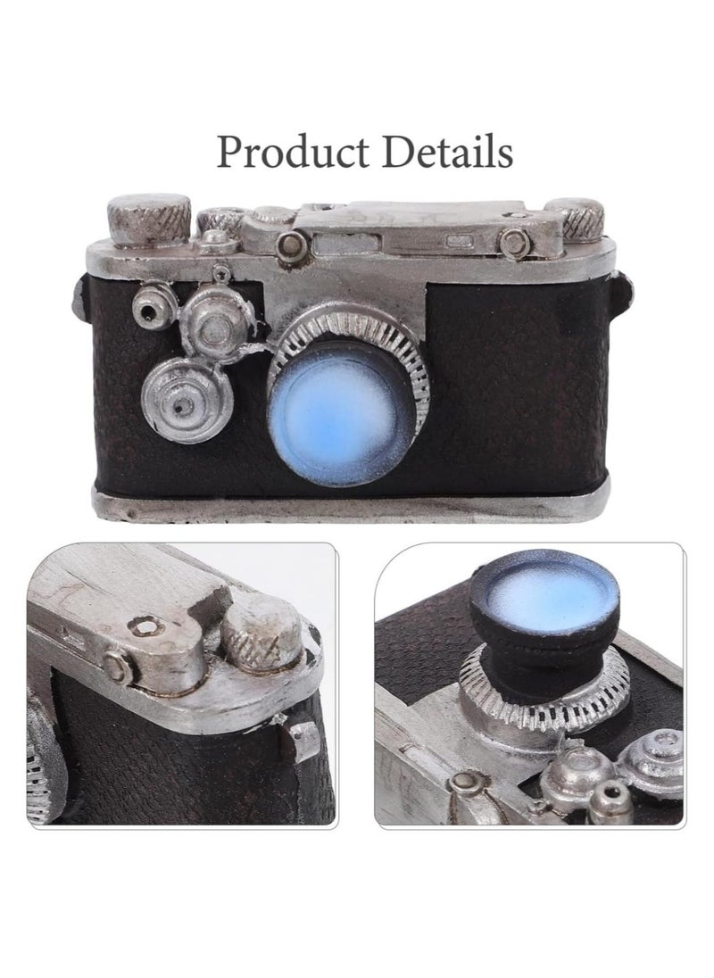 Vintage Retro Camera Model – Antique Resin Camera Decor for Home, Office, Cafe, Window Display, and Gifts – Retro Camera Craft Decoration Statue