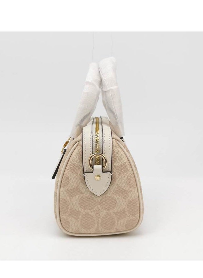 Coach Rowan mini cowhide C-letter printed carriage letter logo zipper crossbody bag shoulder bag