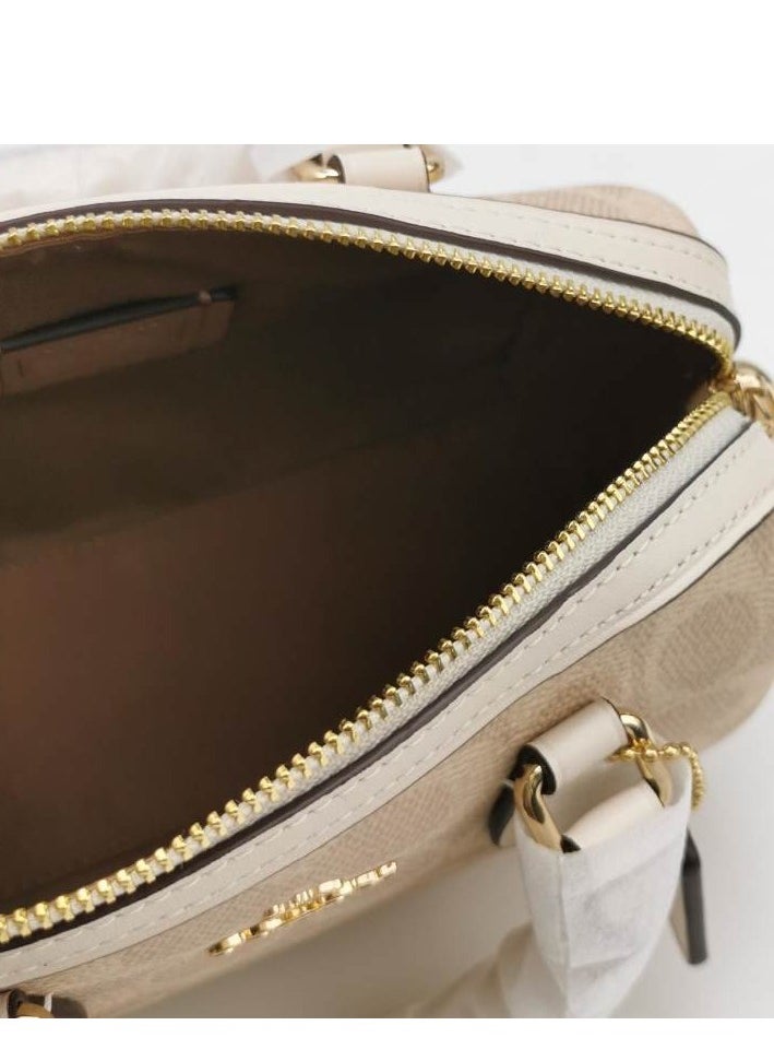 Coach Rowan mini cowhide C-letter printed carriage letter logo zipper crossbody bag shoulder bag