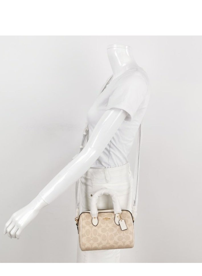 Coach Rowan mini cowhide C-letter printed carriage letter logo zipper crossbody bag shoulder bag