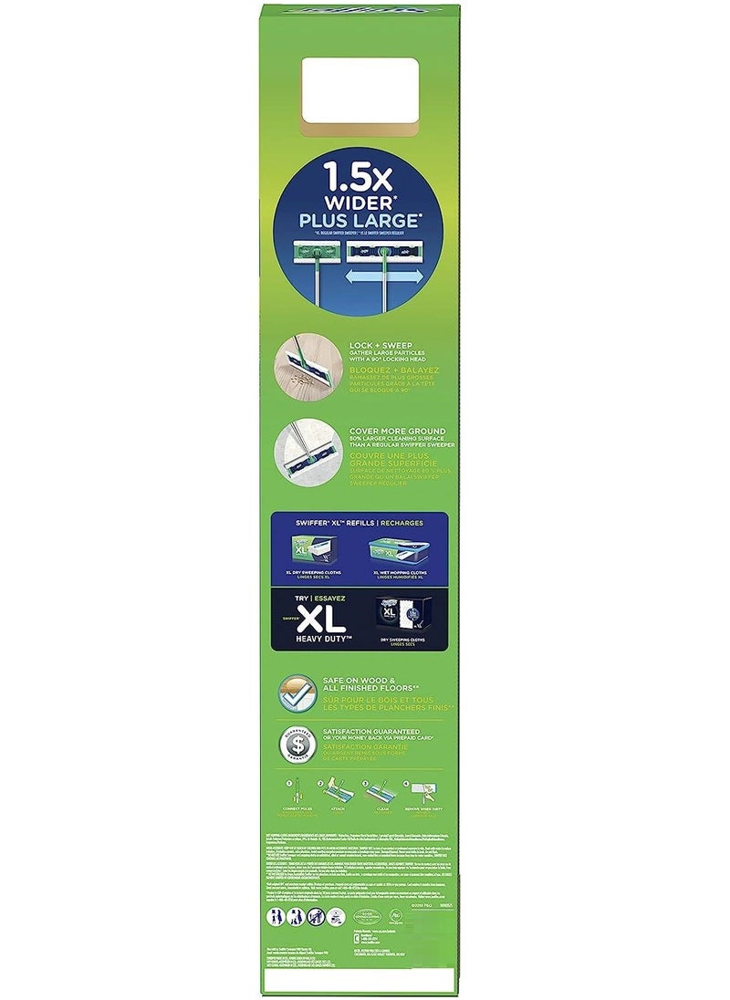 Dry With Wet XL Sweeping Kit 1 Sweeper 8 Dry Cloths 2 Wet Cloths