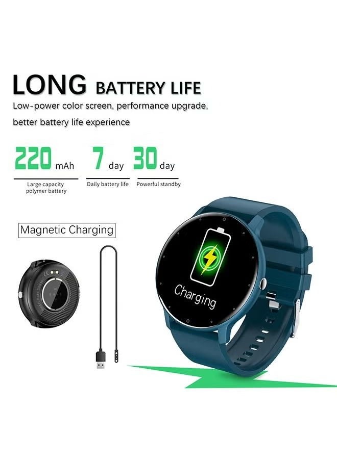 Men's and women's smartwatches, fitness trackers and heart rate, blood pressure, blood oxygen, sleep monitor IP67 waterproof 1.28