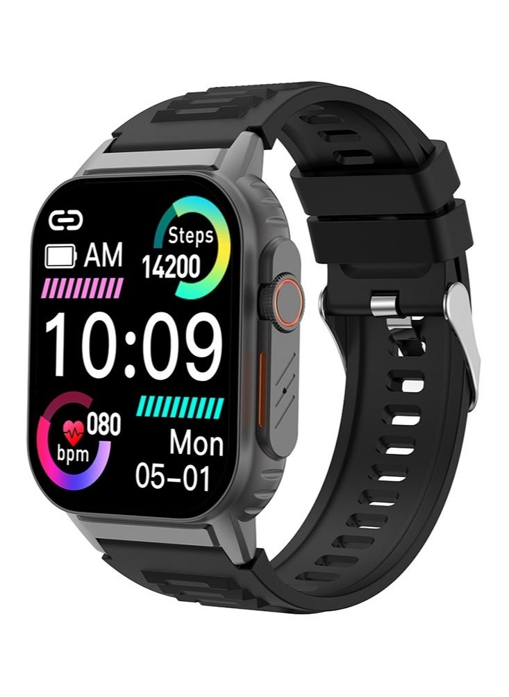 G41 Smart Bracelet with 2.01 Inch Display IP67 Waterproof Smartwatch with Bluetooth Calling Heart Rate Monitoring Non-Invasive Blood Glucose HRV and MET Tracking