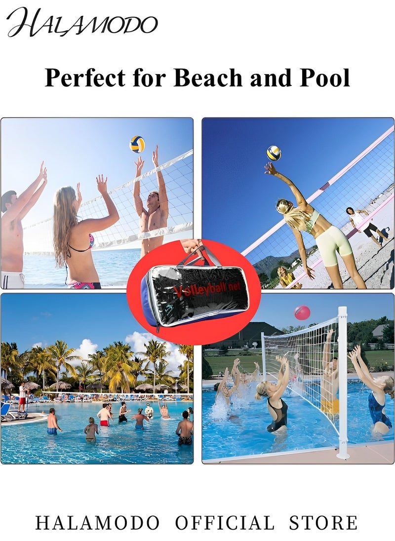 Volleyball Net Outdoor 32x3 Ft Large Regulation Size Durable Sturdy Net Portable Beach Volleyball Net for Backyard & Beach & Pool