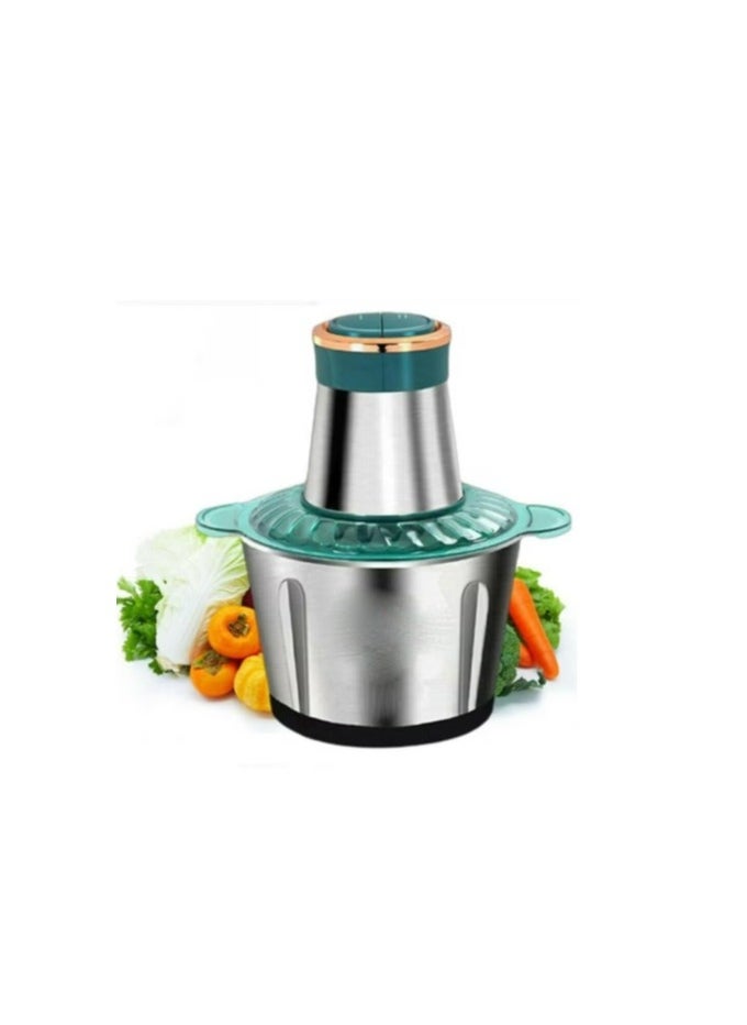 Electric Meat Grinder Mini Food Processors 3L, With Double Layer S Type 4 Knives, Electric Food Chopper with Stainless Steel Bowl for Meat, Vegetables,Fruits and Nuts, 2-Speed Adjustable Food Chopper