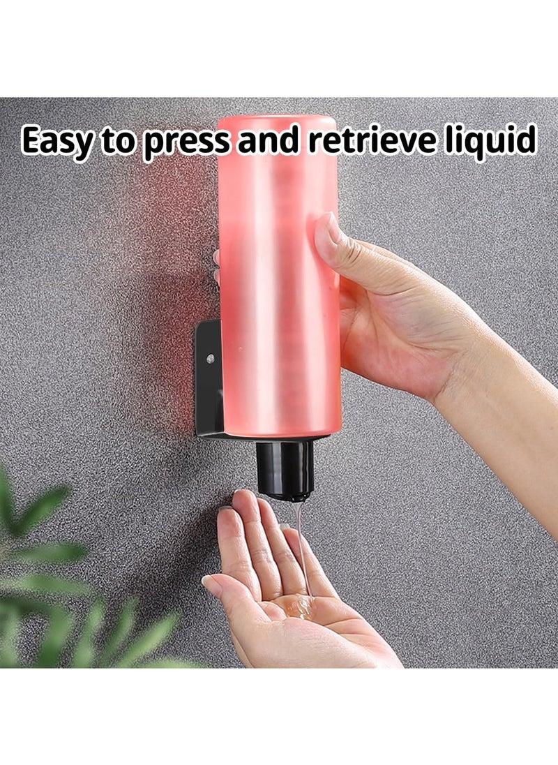 6PCS Adjustable Wall Mount Soap Dispenser Holder, Resizable Shower Soap and Shampoo Bottle Holder Space-Saving Soap Dispenser Wall Bracket Soap Bottle Holder for Bathroom Kitchen with Screw Sets