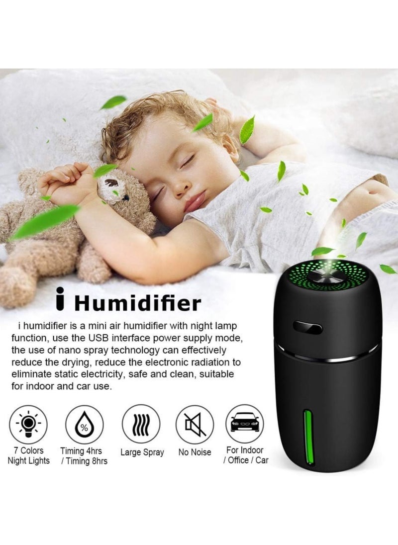 Humidifier, Auto Electric Aroma Diffuser, Essential Car Fragrance, Air Freshener, Air Purifier and Humidifier with Box Scent for Car, Office and Home