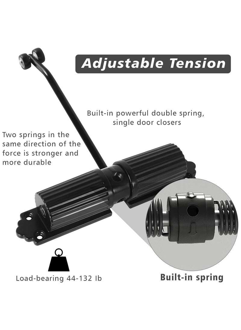 Double Spring Door Closers-Automatic Door Closer, Perfect for Home Use(Black)