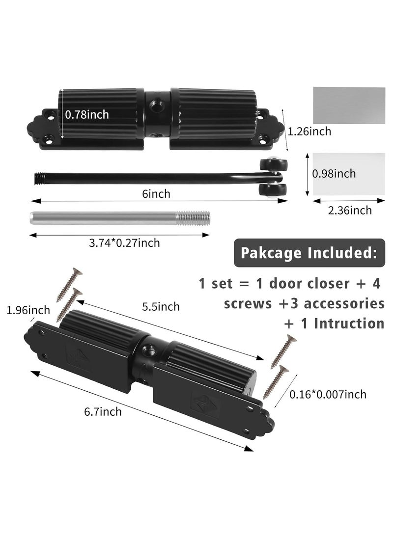 Double Spring Door Closers-Automatic Door Closer, Perfect for Home Use(Black)