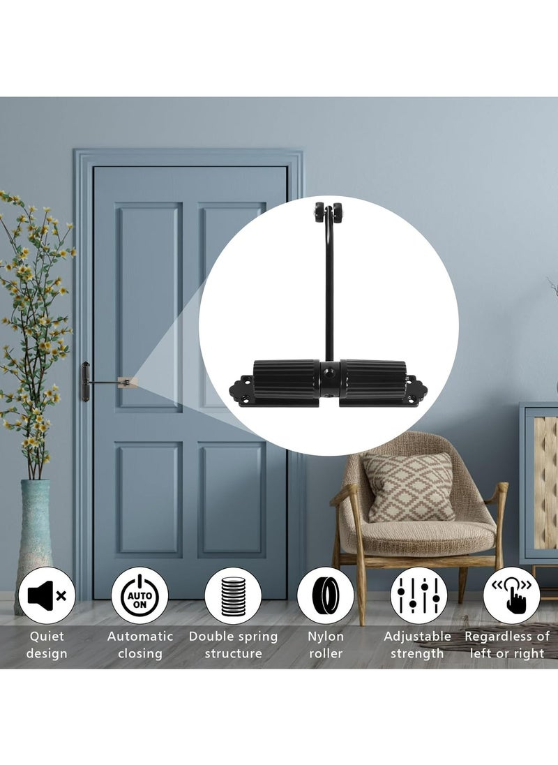 Double Spring Door Closers-Automatic Door Closer, Perfect for Home Use(Black)