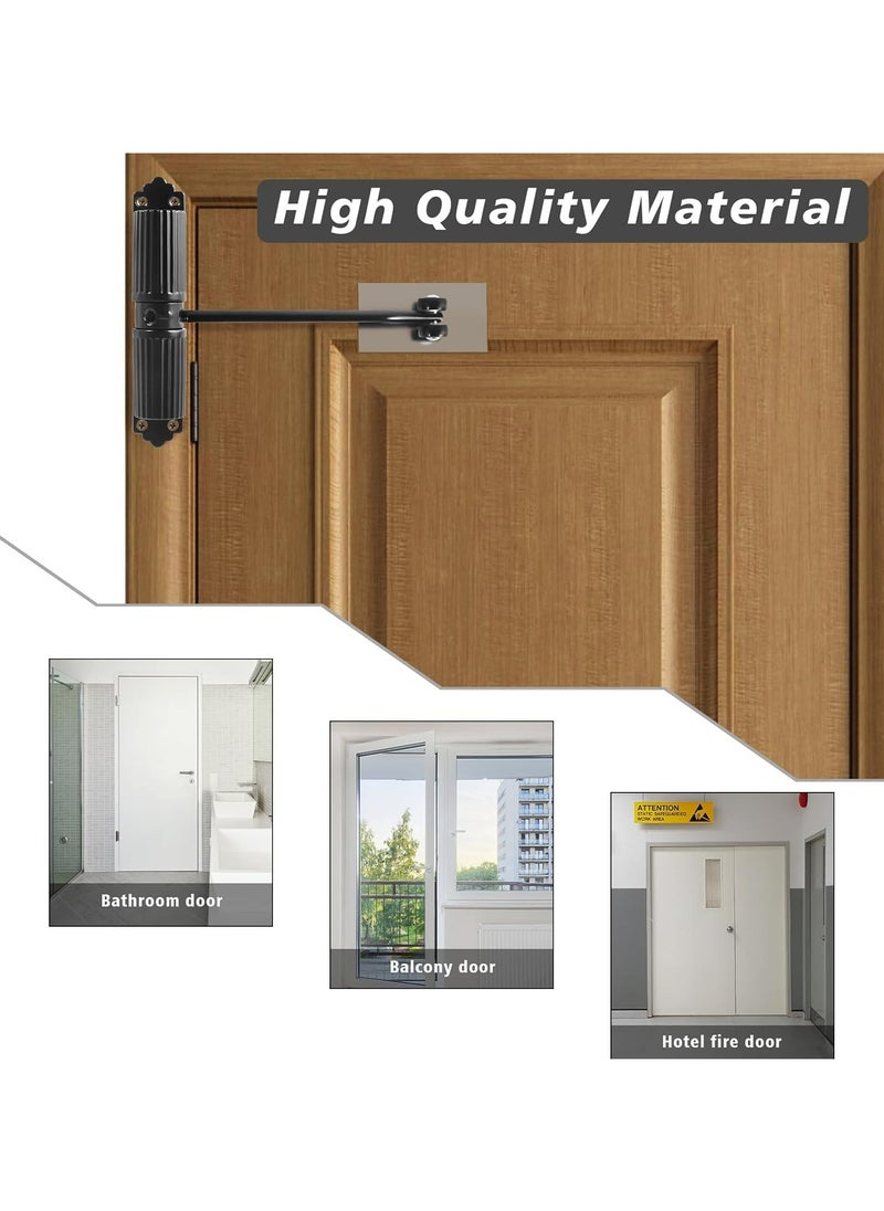 Double Spring Door Closers-Automatic Door Closer, Perfect for Home Use(Black)